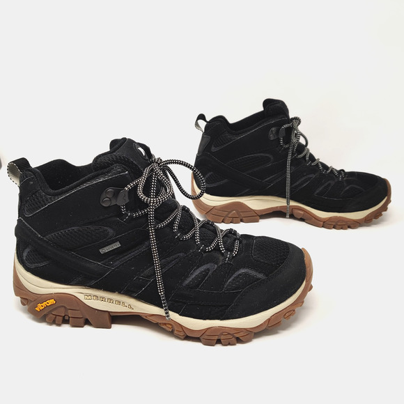 Merrell Moab Mid GTX Hiking Boots Mens Size 8 Black Comfort Durable Hike J035483 main image 9